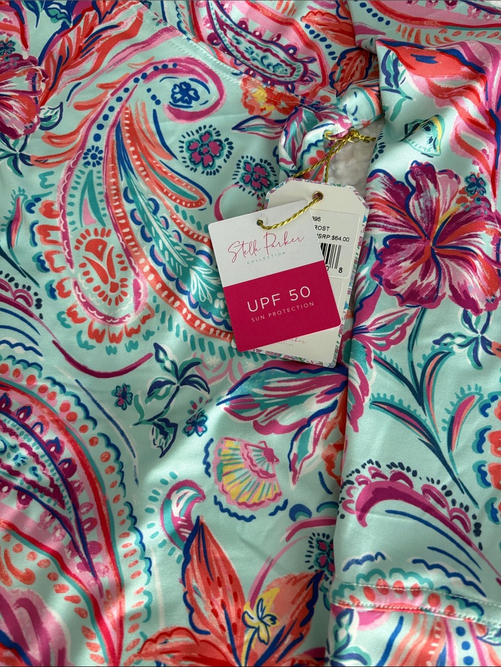 Stella Parker Mint Paisley dress cover up